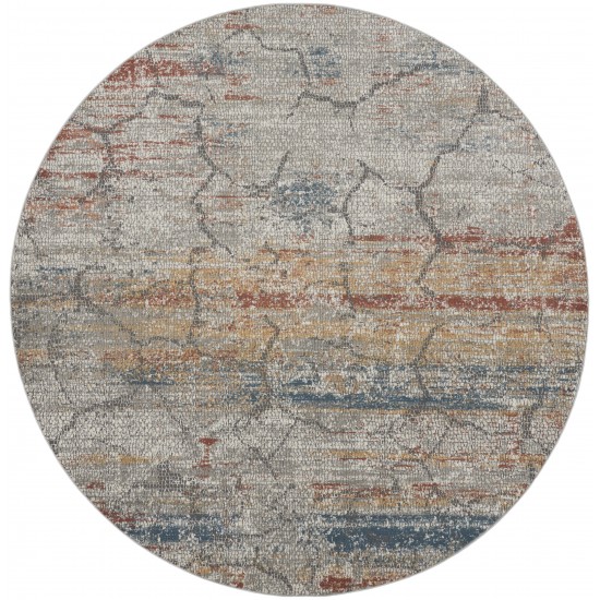 Nourison Rustic Textures RUS11 Area Rug, Multicolor, 5'3" x Round