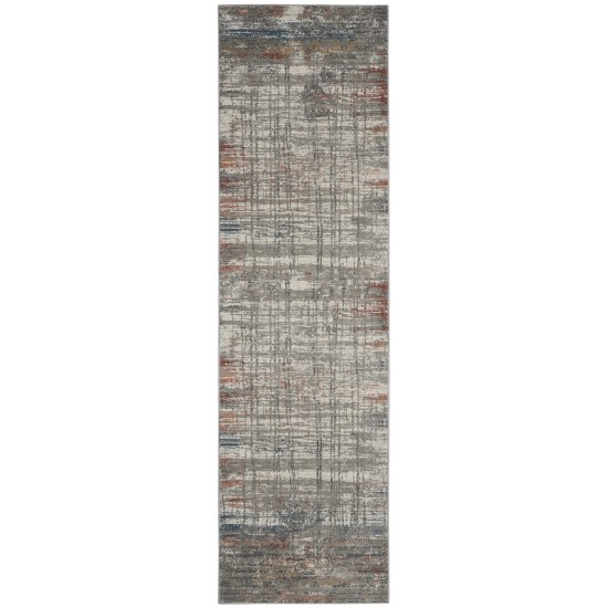 Nourison Rustic Textures RUS12 Runner Rug, Grey/Multicolor, 2'2" x 7'6"