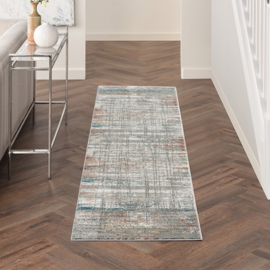 Nourison Rustic Textures RUS12 Runner Rug, Grey/Multicolor, 2'2" x 7'6"