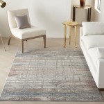 Nourison Rustic Textures RUS12 Area Rug, Grey/Multicolor, 3'11" x 5'11"