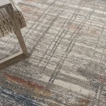 Nourison Rustic Textures RUS12 Area Rug, Grey/Multicolor, 5'3" x Round