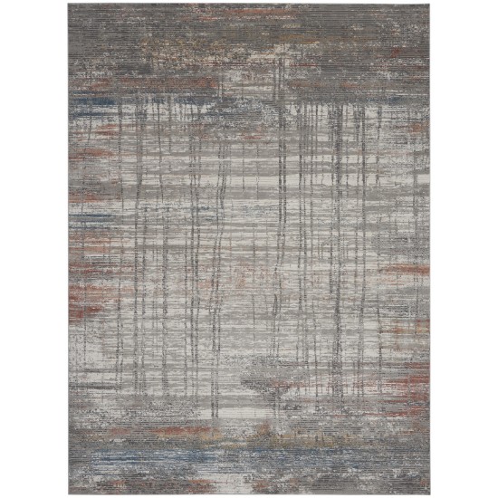 Nourison Rustic Textures RUS12 Area Rug, Grey/Multicolor, 7'10" x 10'6"