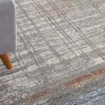 Nourison Rustic Textures RUS12 Area Rug, Grey/Multicolor, 9'3" x 12'9"