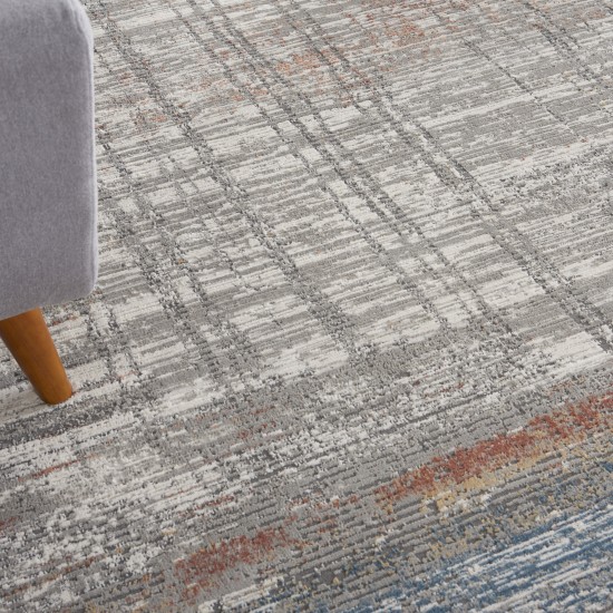Nourison Rustic Textures RUS12 Area Rug, Grey/Multicolor, 9'3" x 12'9"