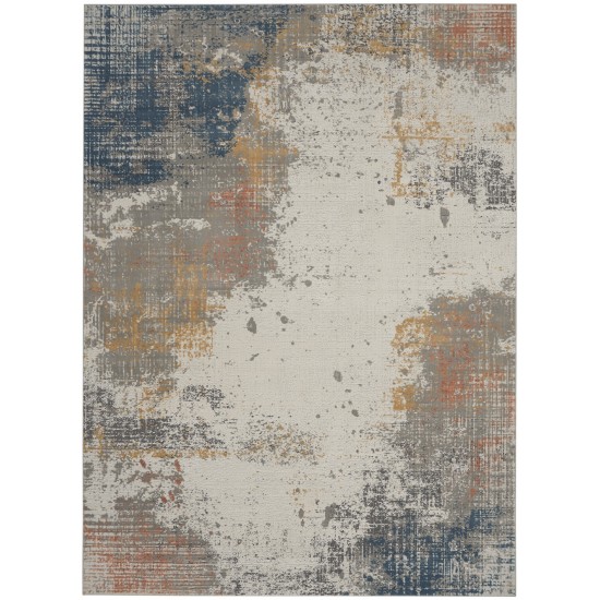 Nourison Rustic Textures RUS13 Area Rug, Grey/Blue, 9'3" x 12'9"