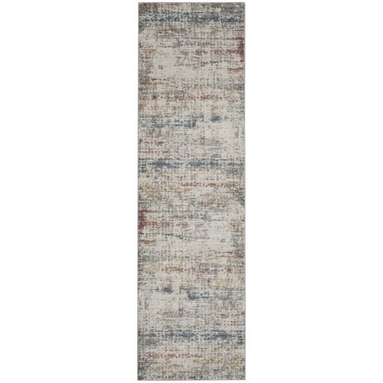 Nourison Rustic Textures RUS14 Runner Rug, Light Grey/Multicolor, 2'2" x 7'6"