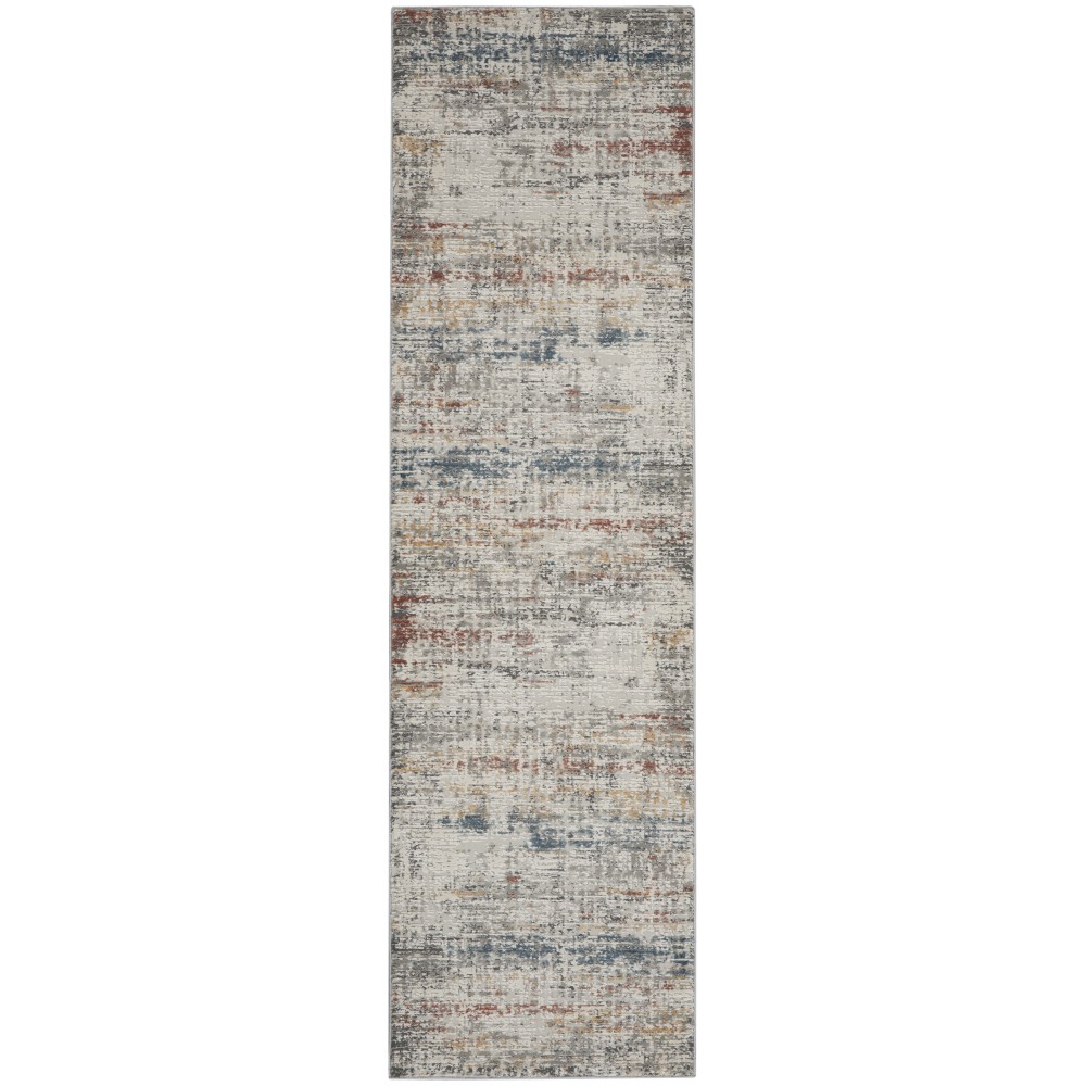 Nourison Rustic Textures RUS14 Runner Rug, Light Grey/Multicolor, 2'2" x 7'6"