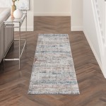 Nourison Rustic Textures RUS14 Runner Rug, Light Grey/Multicolor, 2'2" x 7'6"