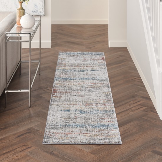 Nourison Rustic Textures RUS14 Runner Rug, Light Grey/Multicolor, 2'2" x 7'6"