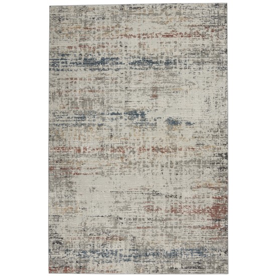 Nourison Rustic Textures RUS14 Area Rug, Light Grey/Multicolor, 3'11" x 5'11"