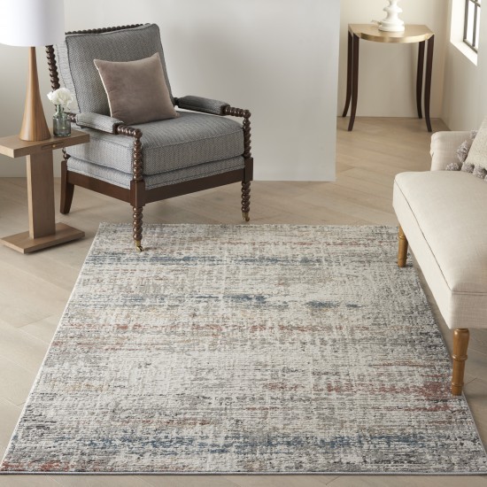 Nourison Rustic Textures RUS14 Area Rug, Light Grey/Multicolor, 3'11" x 5'11"