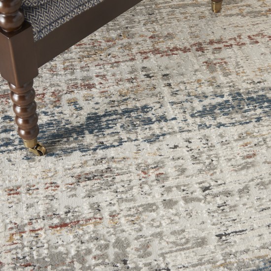 Nourison Rustic Textures RUS14 Area Rug, Light Grey/Multicolor, 3'11" x 5'11"