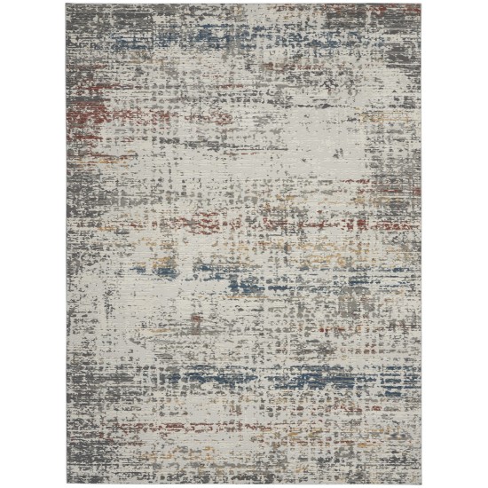 Nourison Rustic Textures RUS14 Area Rug, Light Grey/Multicolor, 7'10" x 10'6"