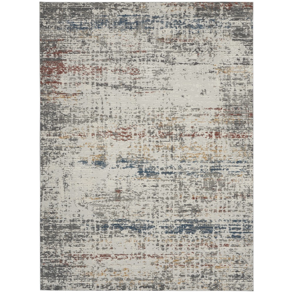 Nourison Rustic Textures RUS14 Area Rug, Light Grey/Multicolor, 9'3" x 12'9"