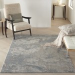 Nourison Rustic Textures RUS15 Area Rug, Light Grey/Blue, 3'11" x 5'11"