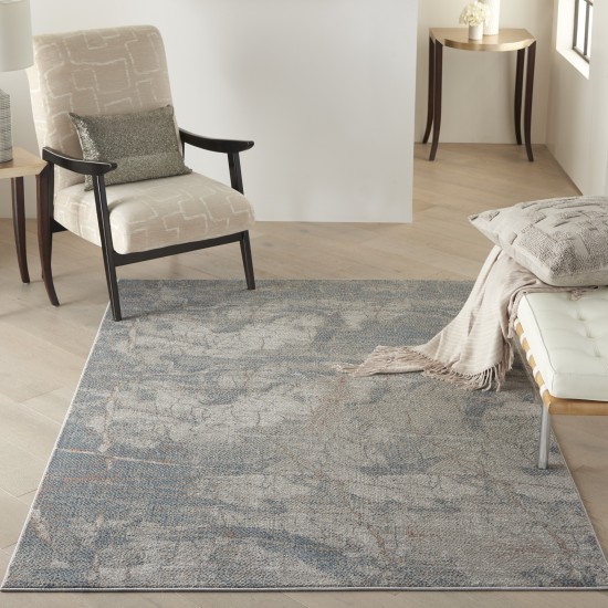 Nourison Rustic Textures RUS15 Area Rug, Light Grey/Blue, 5'3" x 7'3"