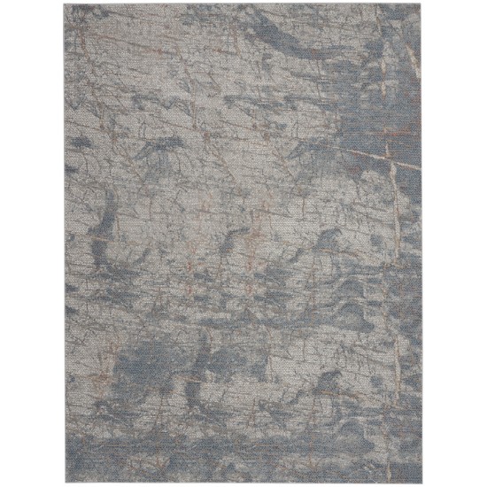 Nourison Rustic Textures RUS15 Area Rug, Light Grey/Blue, 7'10" x 10'6"