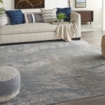 Nourison Rustic Textures RUS15 Area Rug, Light Grey/Blue, 7'10" x 10'6"