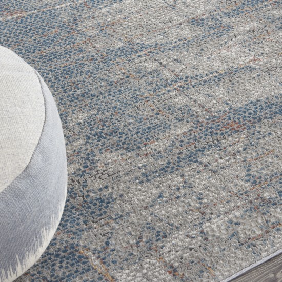 Nourison Rustic Textures RUS15 Area Rug, Light Grey/Blue, 7'10" x 10'6"