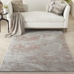 Nourison Rustic Textures RUS15 Area Rug, Light Grey/Rust, 3'11" x 5'11"