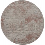 Nourison Rustic Textures RUS15 Area Rug, Light Grey/Rust, 7'10" x Round