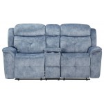 ACME Mariana Loveseat w/Console (Motion), Silver Blue Fabric