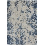 Nourison Rustic Textures RUS16 Area Rug, Grey/Blue, 5'3" x 7'3"