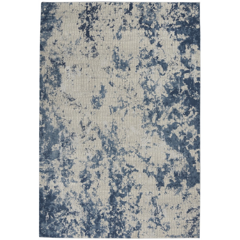 Nourison Rustic Textures RUS16 Area Rug, Grey/Blue, 5'3" x 7'3" Nourison Rustic Textures RUS16 Area Rug, Grey/Blue, 5'3" x 7'3"