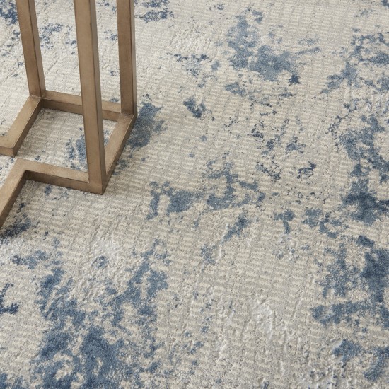 Nourison Rustic Textures RUS16 Area Rug, Grey/Blue, 5'3" x 7'3"