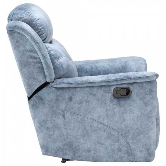 ACME Mariana Loveseat w/Console (Motion), Silver Blue Fabric