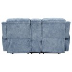 ACME Mariana Loveseat w/Console (Motion), Silver Blue Fabric