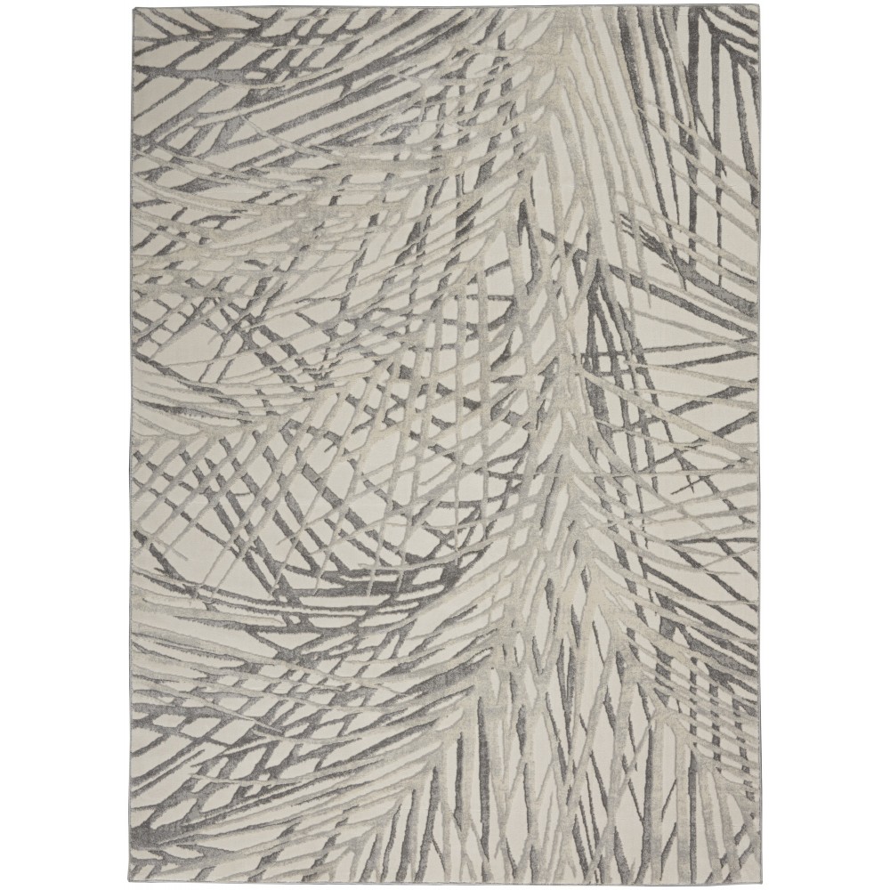 Nourison Rustic Textures RUS17 Area Rug, Ivory/Grey, 5'3" x 7'3" Nourison Rustic Textures RUS17 Area Rug, Ivory/Grey, 5'3" x 7'3"
