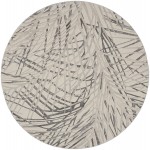 Nourison Rustic Textures RUS17 Area Rug, Ivory/Grey, 5'3" x Round