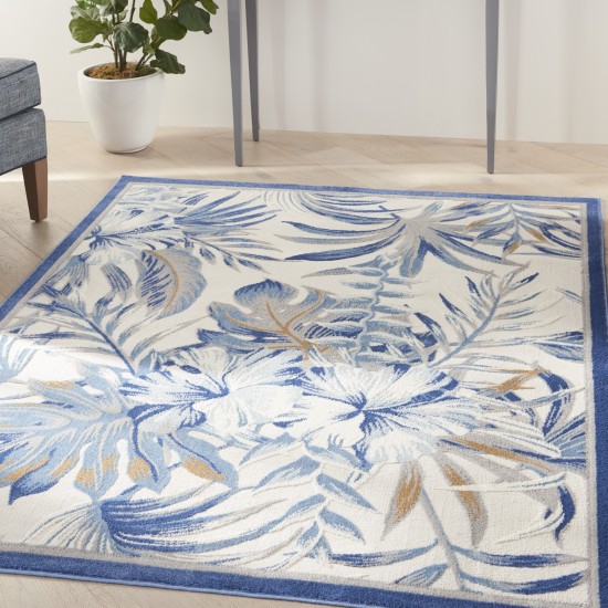 Nourison Seaside SDS02 Area Rug, Ivory/Blue, 5'3" x 7'3"