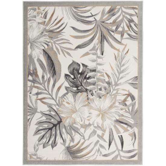 Nourison Seaside SDS02 Area Rug, Ivory/Grey, 5'3" x 7'3"