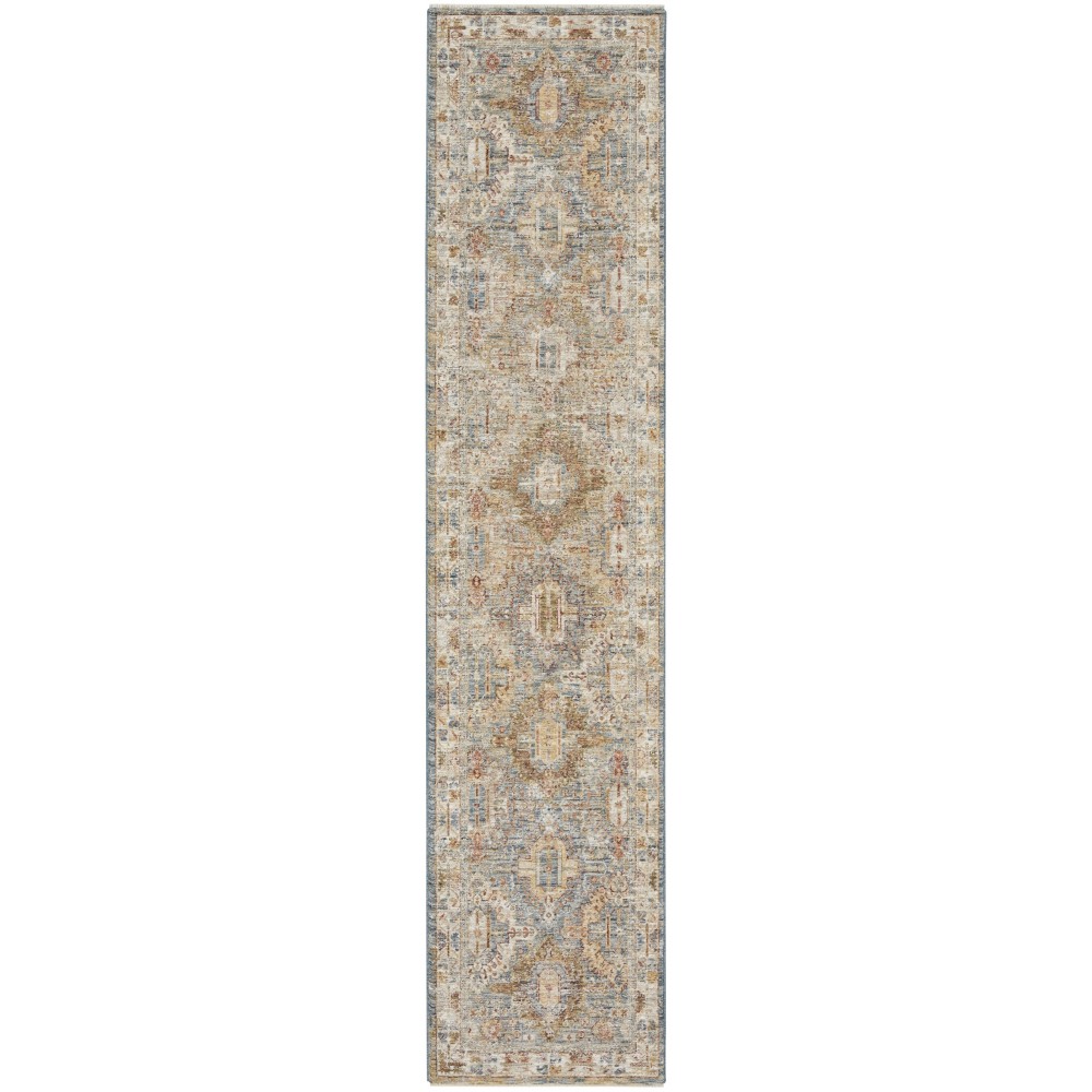 Nourison Sahar SHR01 Runner Rug, Blue, 2'3" x 10'2"