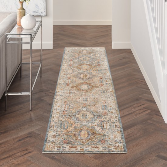 Nourison Sahar SHR01 Runner Rug, Blue, 2'3" x 10'2"