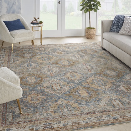 Nourison Sahar SHR01 Area Rug, Blue, 9'3" x 12'7"