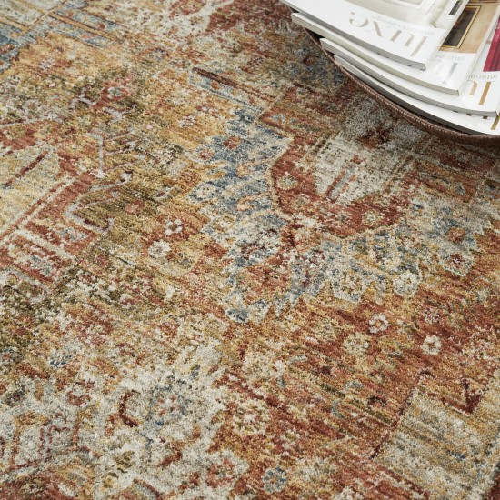 Nourison Sahar SHR01 Area Rug, Rust, 7'10" x 10'4"