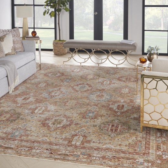 Nourison Sahar SHR01 Area Rug, Rust, 9'3" x 12'7"