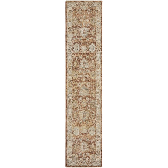 Nourison Sahar SHR02 Runner Rug, Rust, 2'3" x 10'2"