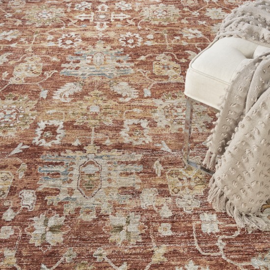 Nourison Sahar SHR02 Area Rug, Rust, 9'3" x 12'7"