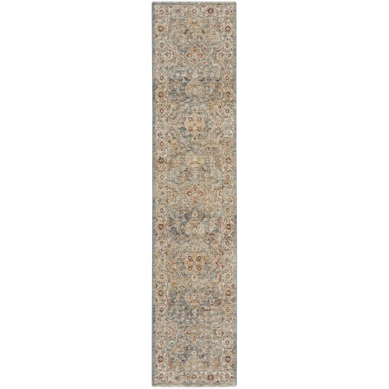 Nourison Sahar SHR03 Runner Rug, Blue, 2'3" x 10'2"