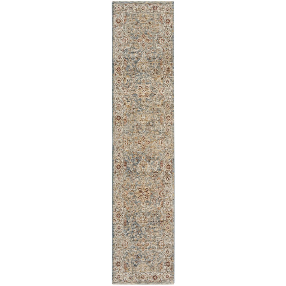 Nourison Sahar SHR03 Runner Rug, Blue, 2'3" x 10'2" Nourison Sahar SHR03 Runner Rug, Blue, 2'3" x 10'2"
