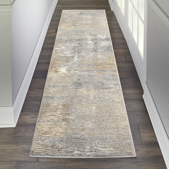 Nourison Solace SLA01 Runner Rug, Grey/Beige, 2'3" x 7'3"