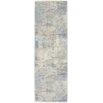 Nourison Solace SLA01 Runner Rug, Ivory/Grey/Blue, 2'3" x 7'3"