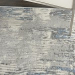 Nourison Solace SLA01 Area Rug, Ivory/Grey/Blue, 5'3" x 7'3"