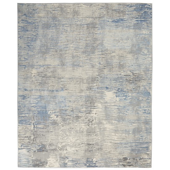 Nourison Solace SLA01 Area Rug, Ivory/Grey/Blue, 8' x 10'