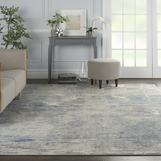 Nourison Solace SLA01 Area Rug, Ivory/Grey/Blue, 8' x 10'