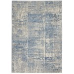 Nourison Solace SLA02 Area Rug, Ivory/Grey/Blue, 5'3" x 7'3"